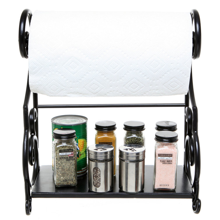 Winston Porter 8 Jar Spice Rack with Paper Towel Holder Wayfair